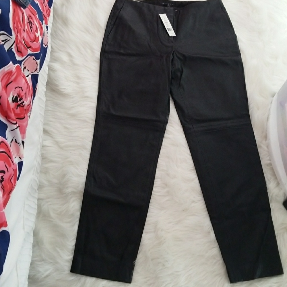 Theory leather pants..